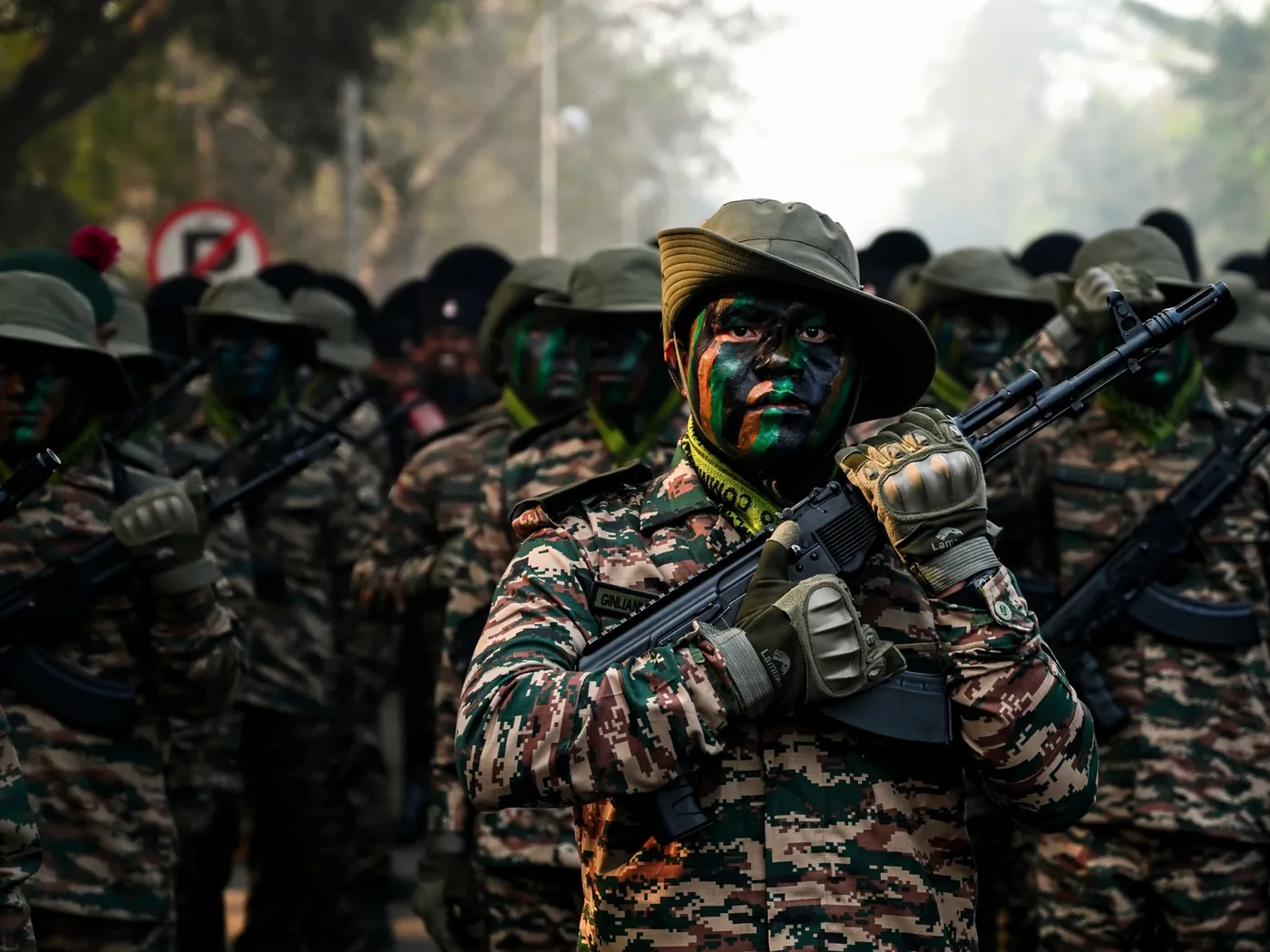Soldiers in formation - the discipline candidates are training towards