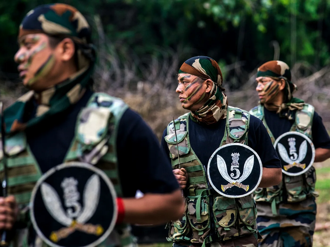 Soldiers on a training drill - the standard candidates are preparing for