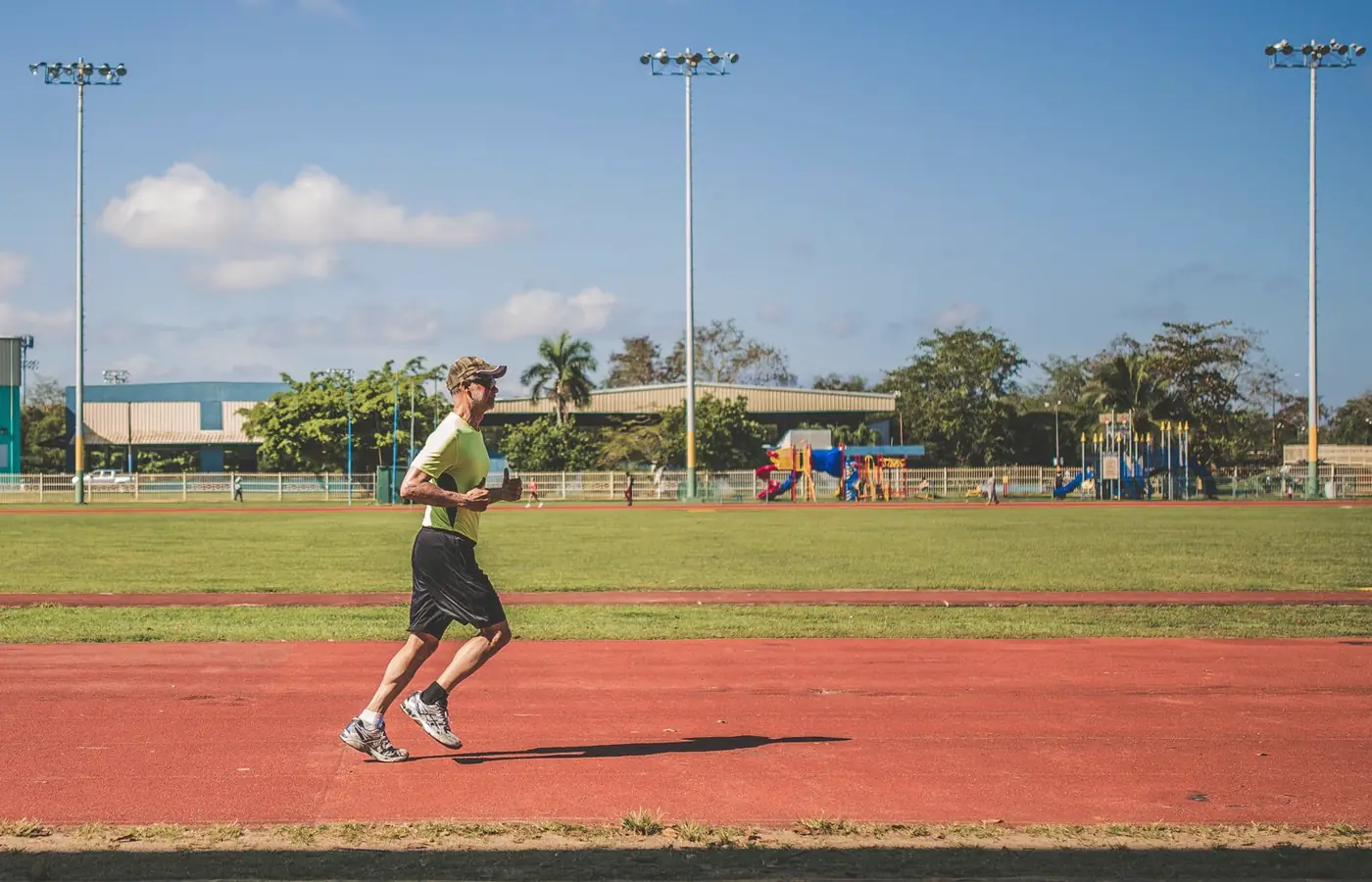 An outdoor running track - where speed and agility work is done
